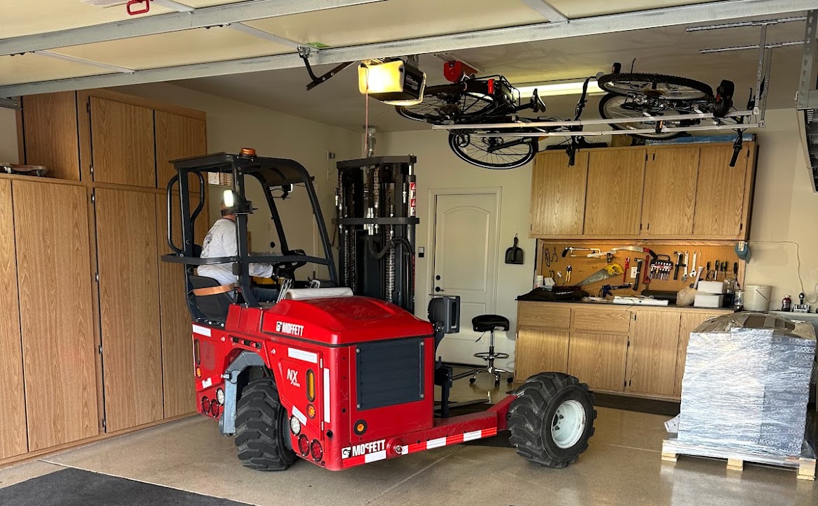 Get Precision delivery of building materials with our all-terrain garage-accessible forklifts